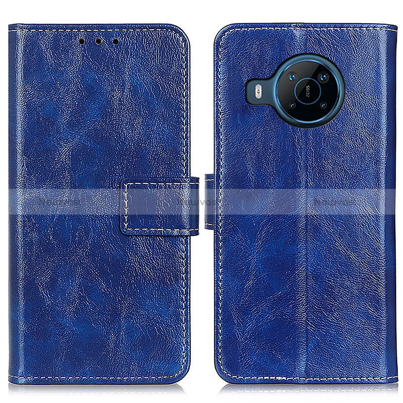 Leather Case Stands Flip Cover Holder K04Z for Nokia X100 5G Blue