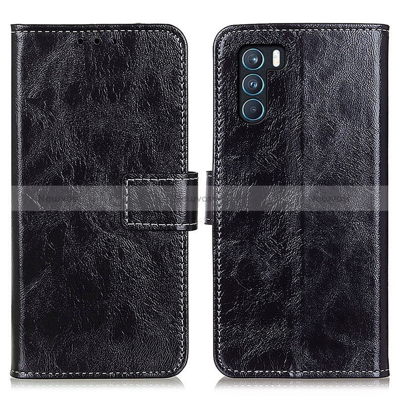 Leather Case Stands Flip Cover Holder K04Z for Oppo K9 Pro 5G