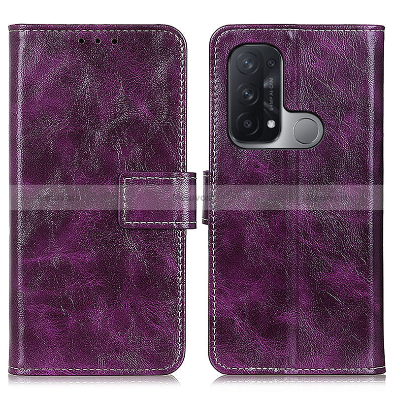 Leather Case Stands Flip Cover Holder K04Z for Oppo Reno5 A