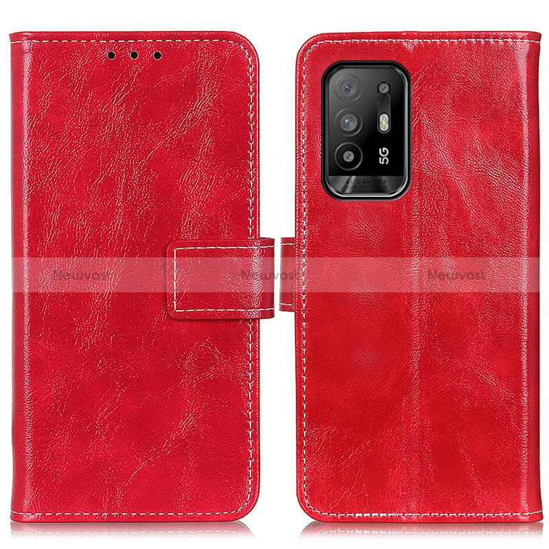 Leather Case Stands Flip Cover Holder K04Z for Oppo Reno5 Z 5G