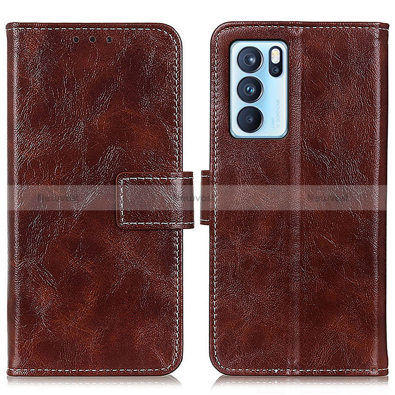 Leather Case Stands Flip Cover Holder K04Z for Oppo Reno6 Pro 5G India