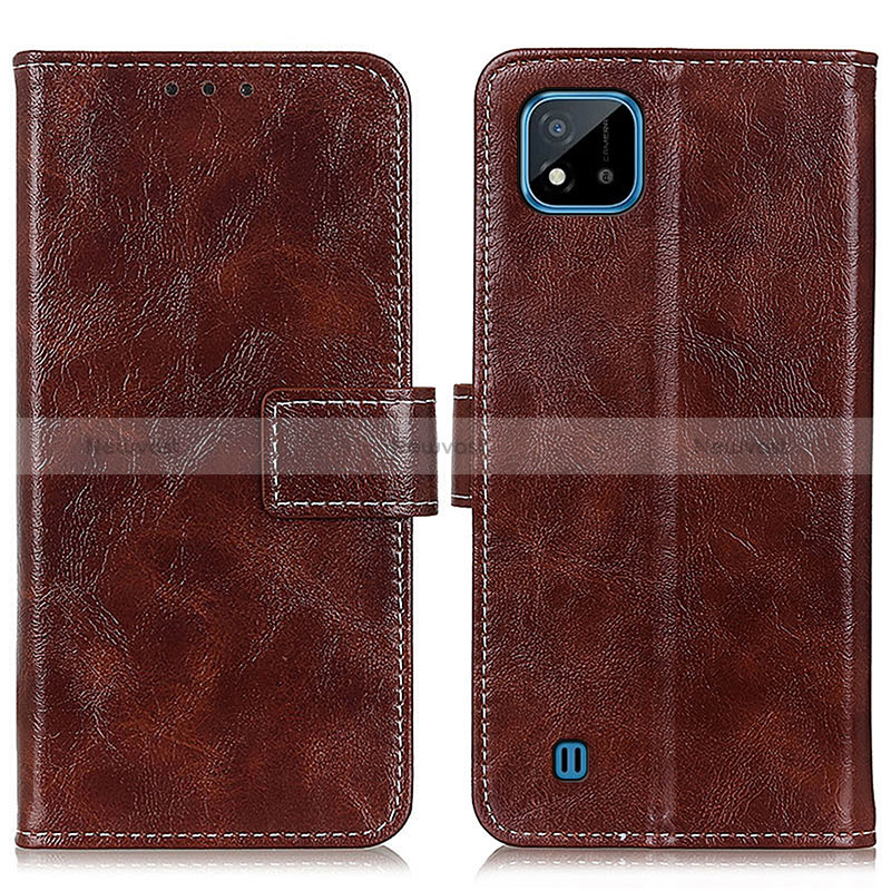 Leather Case Stands Flip Cover Holder K04Z for Realme C20A