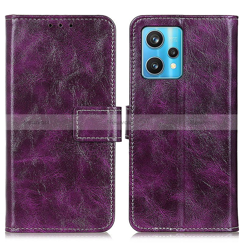 Leather Case Stands Flip Cover Holder K04Z for Realme Narzo 50 Pro 5G Purple