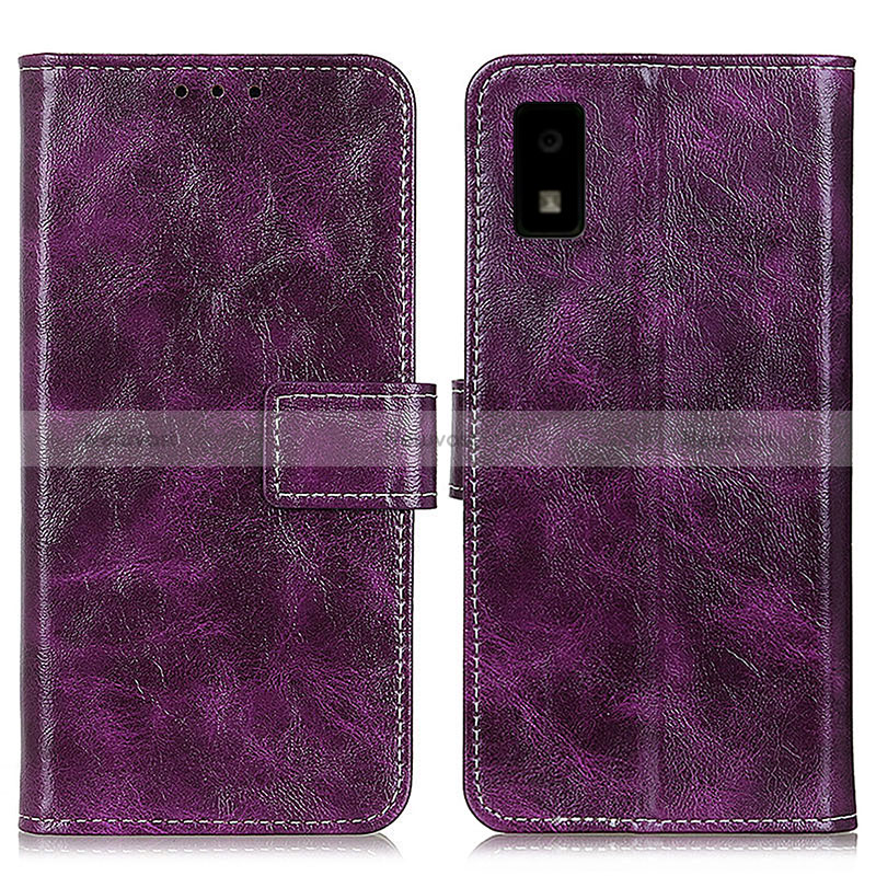 Leather Case Stands Flip Cover Holder K04Z for Sharp Aquos wish