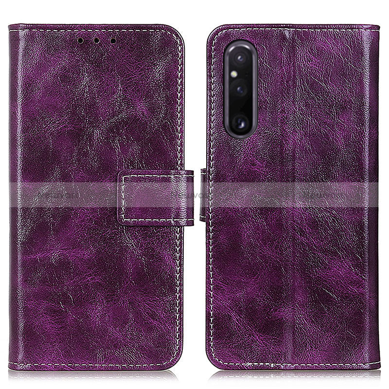 Leather Case Stands Flip Cover Holder K04Z for Sony Xperia 1 V