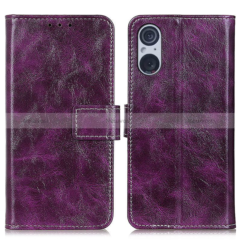 Leather Case Stands Flip Cover Holder K04Z for Sony Xperia 5 V