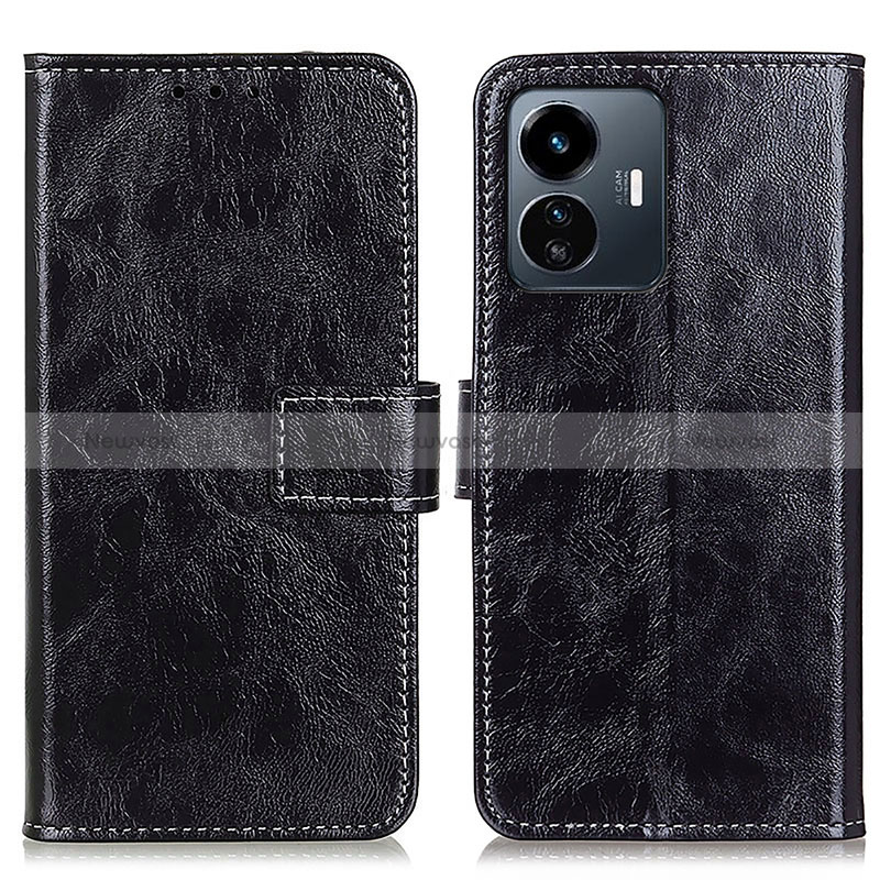 Leather Case Stands Flip Cover Holder K04Z for Vivo Y77e 5G