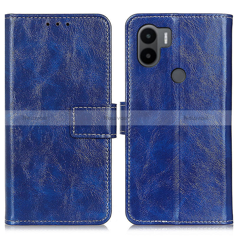 Leather Case Stands Flip Cover Holder K04Z for Xiaomi Redmi A1 Plus Blue