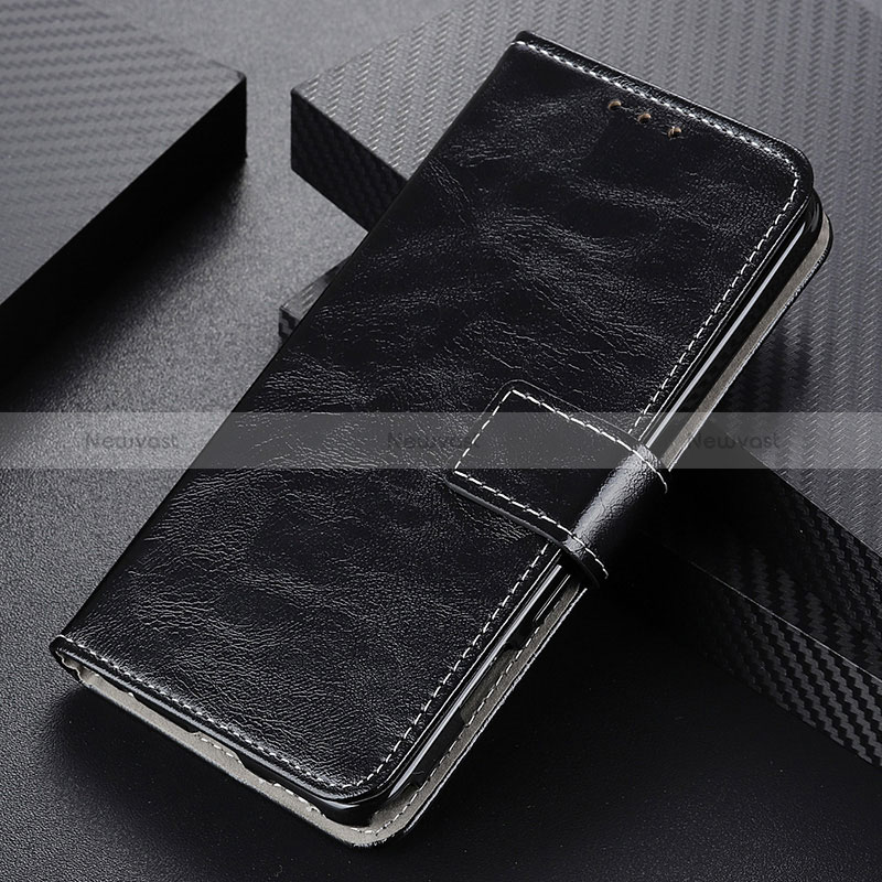 Leather Case Stands Flip Cover Holder K04Z for Xiaomi Redmi Note 10 Pro 4G Black