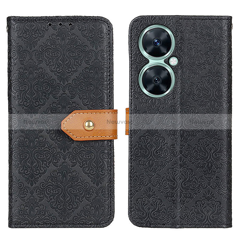 Leather Case Stands Flip Cover Holder K05Z for Huawei Nova 11i Black