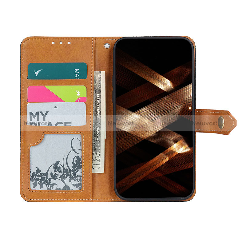 Leather Case Stands Flip Cover Holder K05Z for Motorola Moto E13