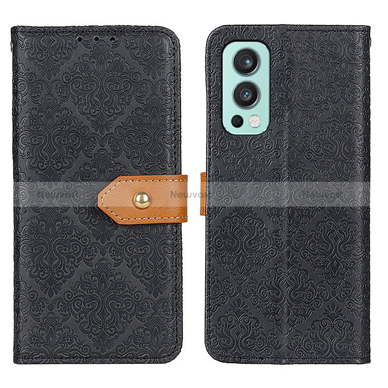 Leather Case Stands Flip Cover Holder K05Z for OnePlus Nord 2 5G