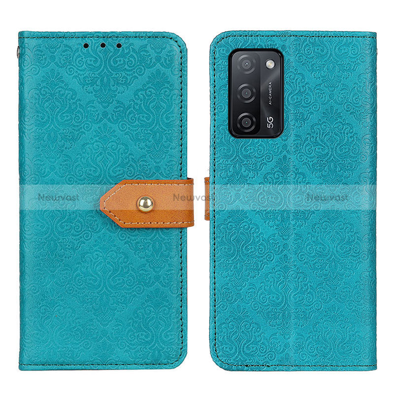 Leather Case Stands Flip Cover Holder K05Z for Oppo A53s 5G