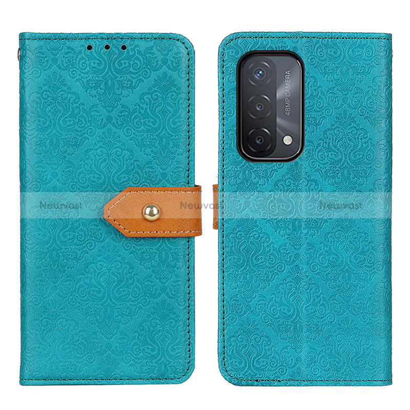 Leather Case Stands Flip Cover Holder K05Z for Oppo A74 5G