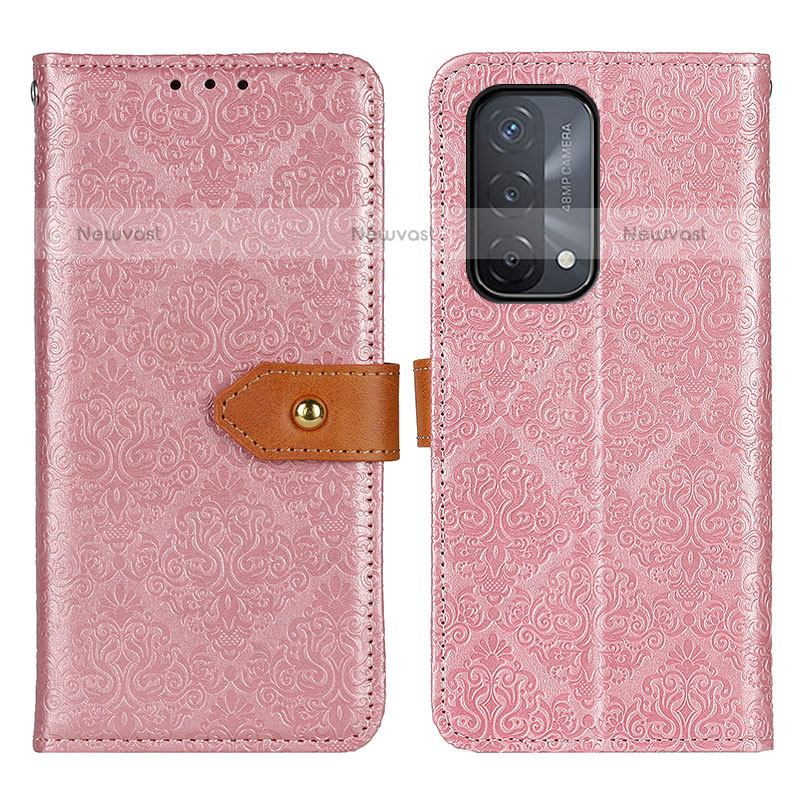 Leather Case Stands Flip Cover Holder K05Z for Oppo A93 5G