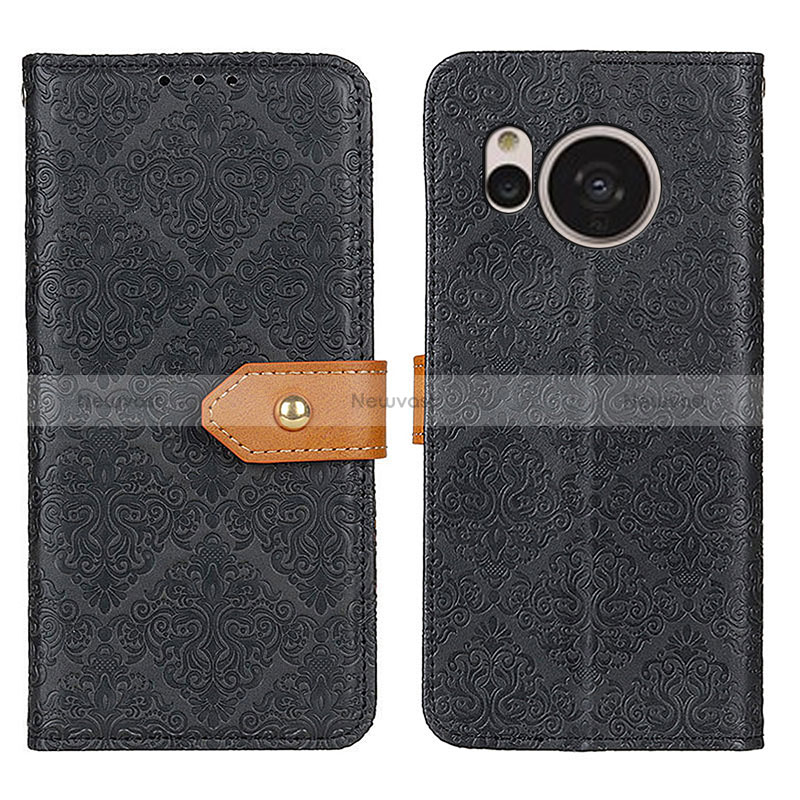 Leather Case Stands Flip Cover Holder K05Z for Sharp Aquos Sense7 Plus