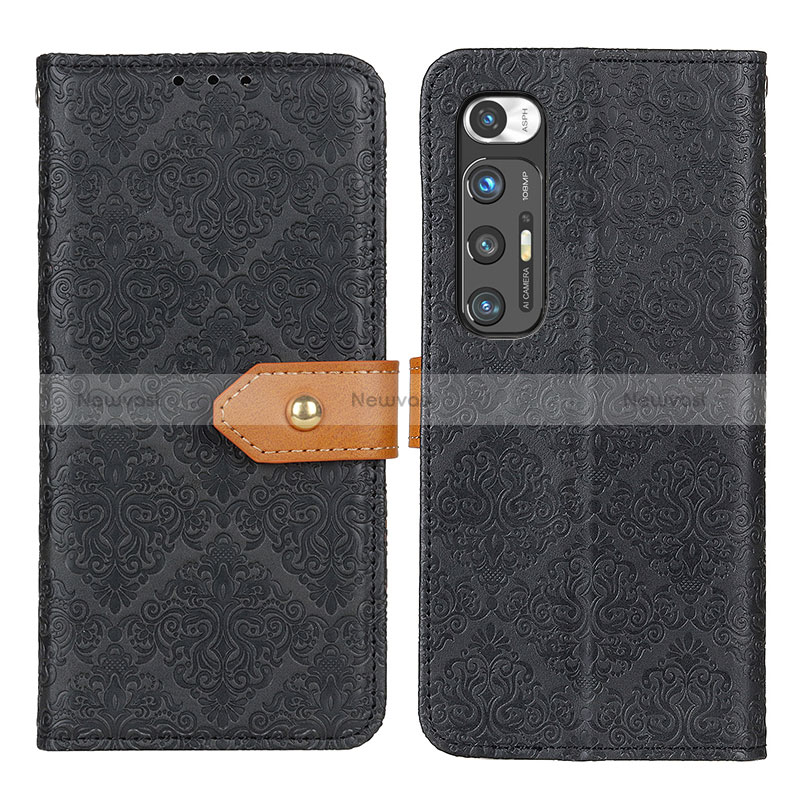 Leather Case Stands Flip Cover Holder K05Z for Xiaomi Mi 10S 5G Black