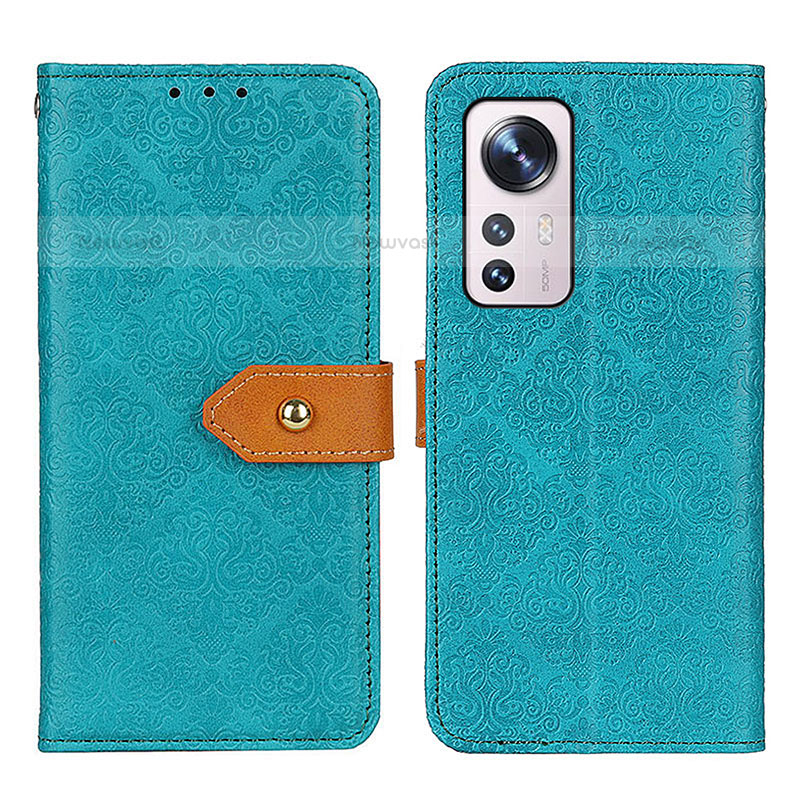 Leather Case Stands Flip Cover Holder K05Z for Xiaomi Mi 12S 5G Green