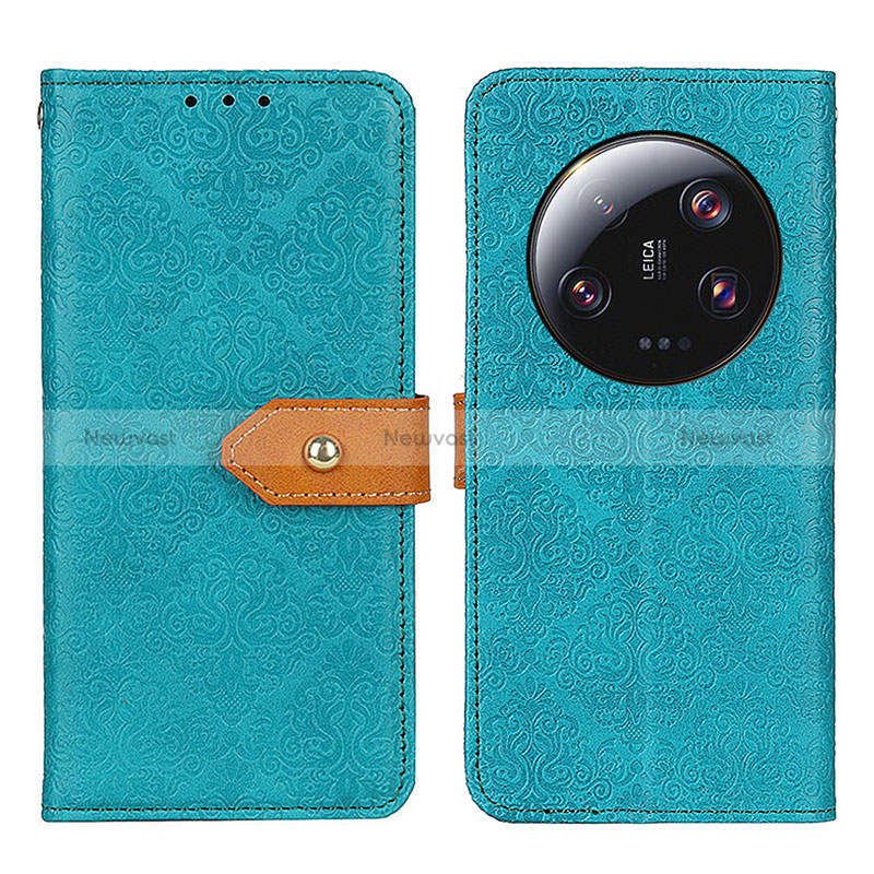 Leather Case Stands Flip Cover Holder K05Z for Xiaomi Mi 13 Ultra 5G Green