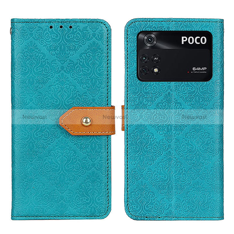 Leather Case Stands Flip Cover Holder K05Z for Xiaomi Poco M4 Pro 4G