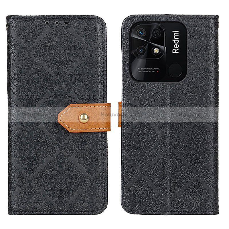 Leather Case Stands Flip Cover Holder K05Z for Xiaomi Redmi 10 India