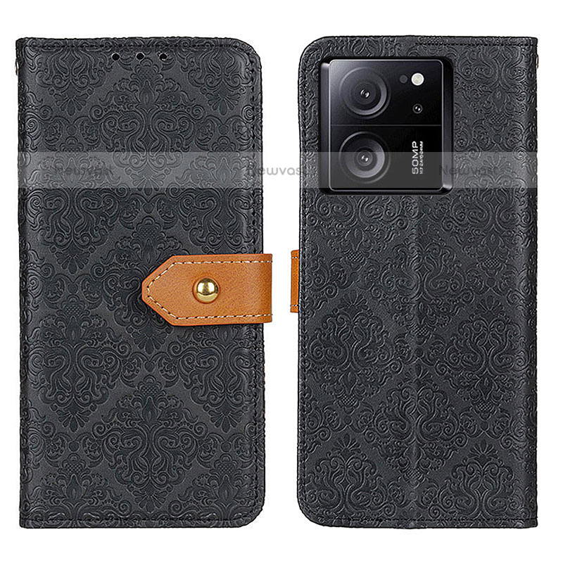 Leather Case Stands Flip Cover Holder K05Z for Xiaomi Redmi K60 Ultra 5G Black