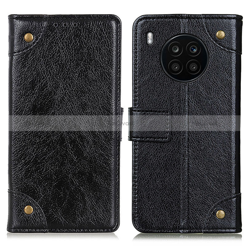 Leather Case Stands Flip Cover Holder K06Z for Huawei Nova 8i Black