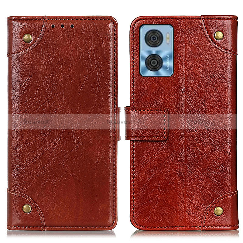 Leather Case Stands Flip Cover Holder K06Z for Motorola Moto E22i