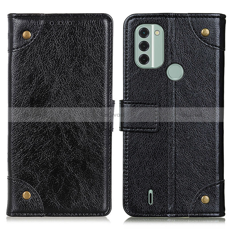 Leather Case Stands Flip Cover Holder K06Z for Nokia C31 Black