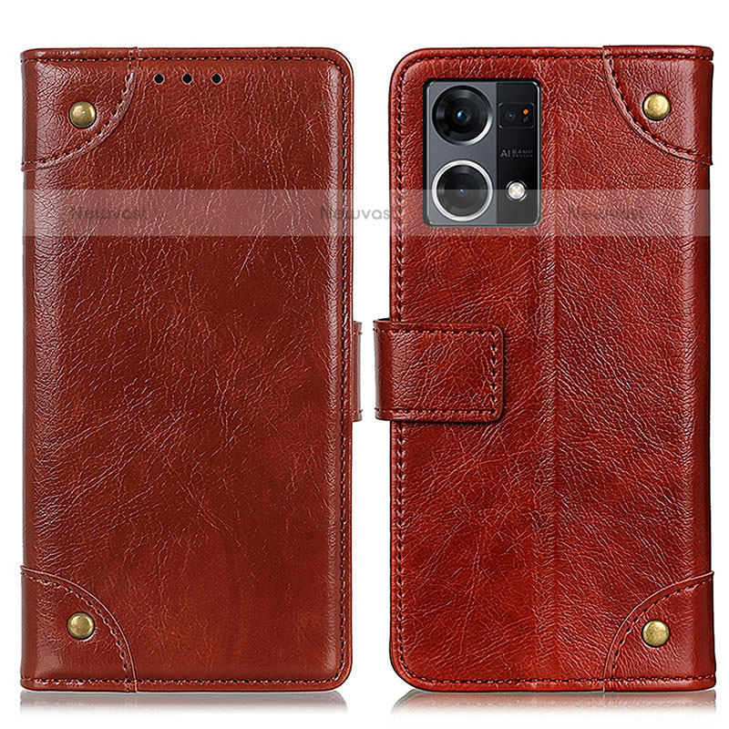 Leather Case Stands Flip Cover Holder K06Z for Oppo F21 Pro 4G