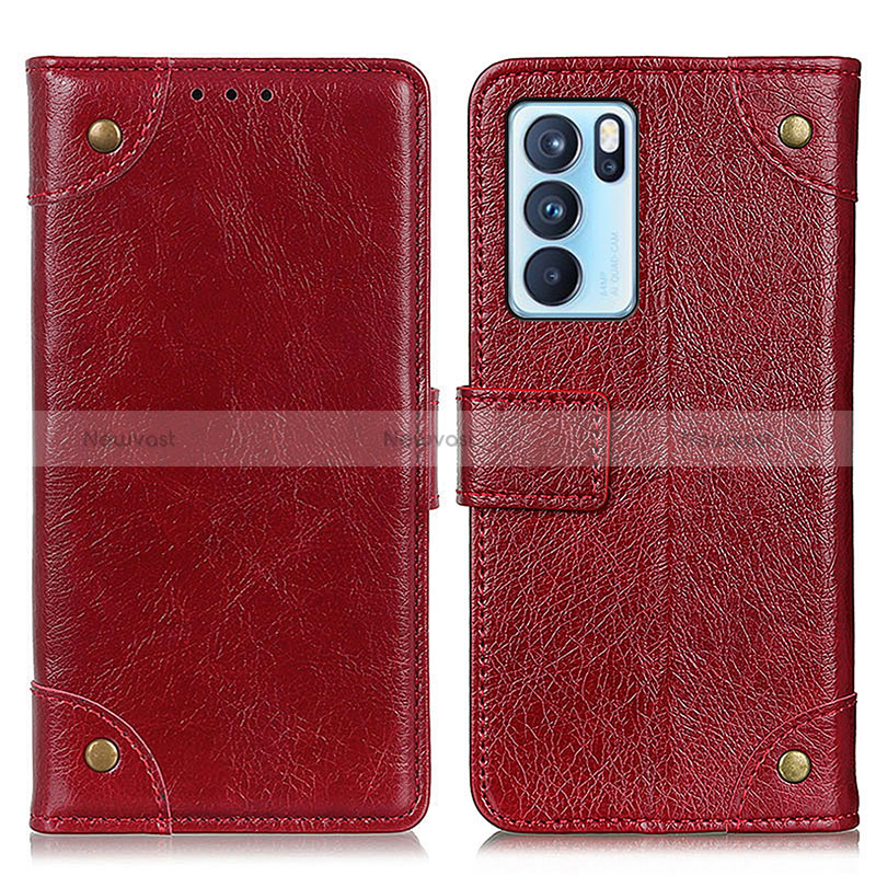 Leather Case Stands Flip Cover Holder K06Z for Oppo Reno6 Pro 5G India