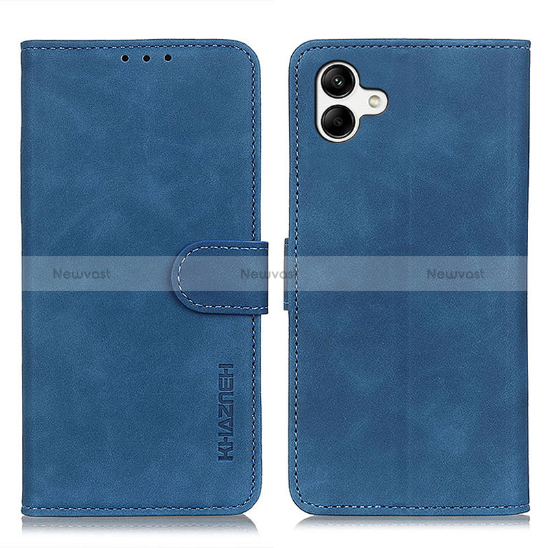 Leather Case Stands Flip Cover Holder K06Z for Samsung Galaxy A04 4G Blue