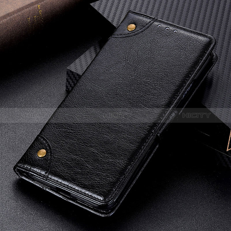 Leather Case Stands Flip Cover Holder K06Z for Samsung Galaxy F23 5G Black