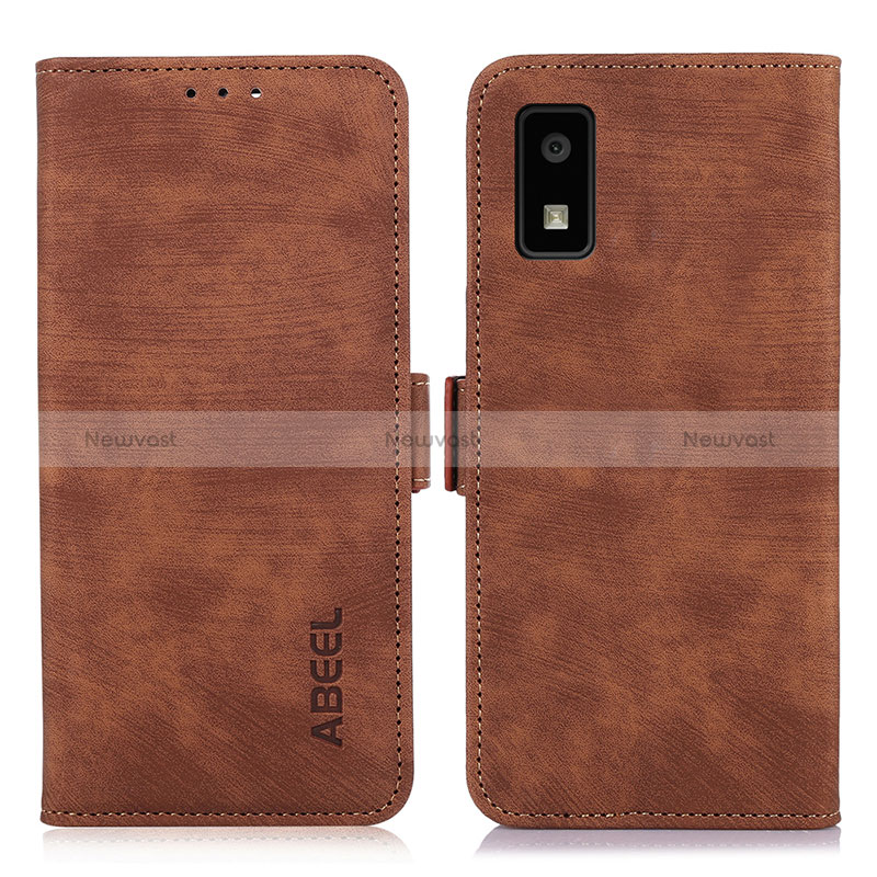 Leather Case Stands Flip Cover Holder K06Z for Sharp Aquos wish3