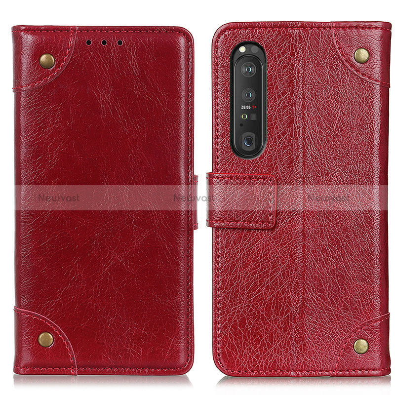 Leather Case Stands Flip Cover Holder K06Z for Sony Xperia 1 III