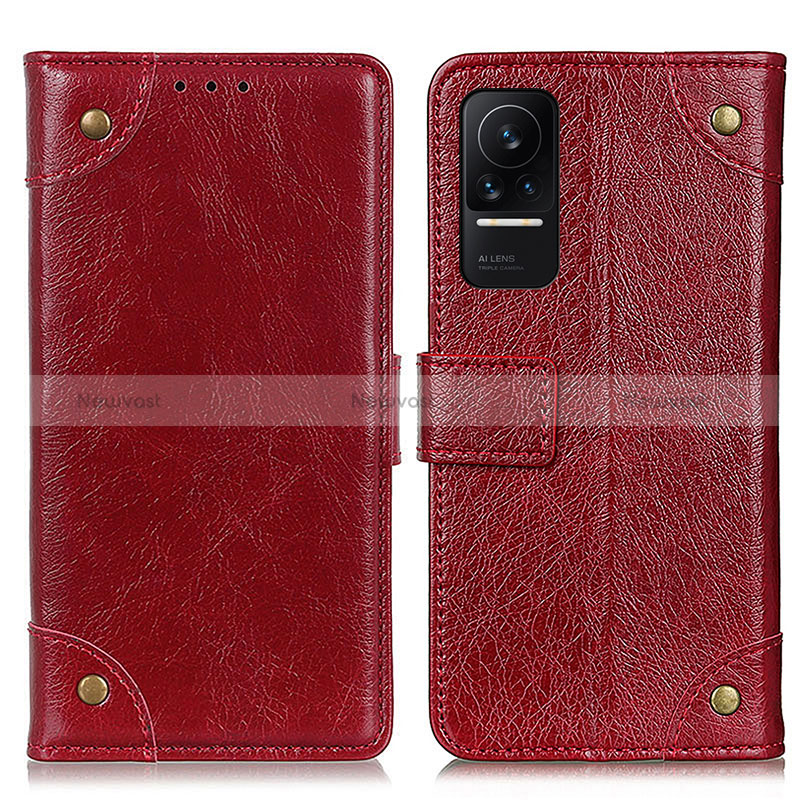 Leather Case Stands Flip Cover Holder K06Z for Xiaomi Civi 1S 5G Red