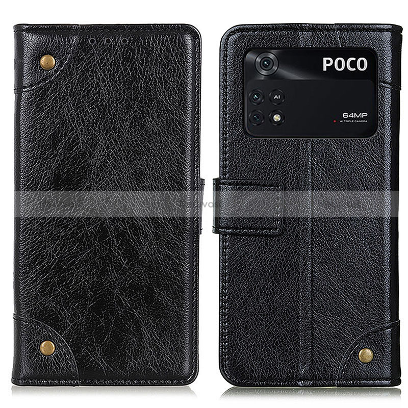 Leather Case Stands Flip Cover Holder K06Z for Xiaomi Poco M4 Pro 4G