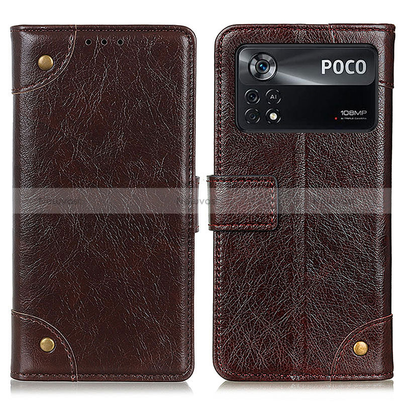 Leather Case Stands Flip Cover Holder K06Z for Xiaomi Poco X4 Pro 5G