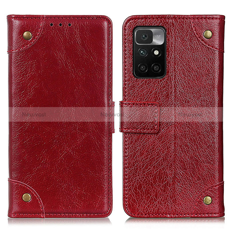 Leather Case Stands Flip Cover Holder K06Z for Xiaomi Redmi 10 (2022)