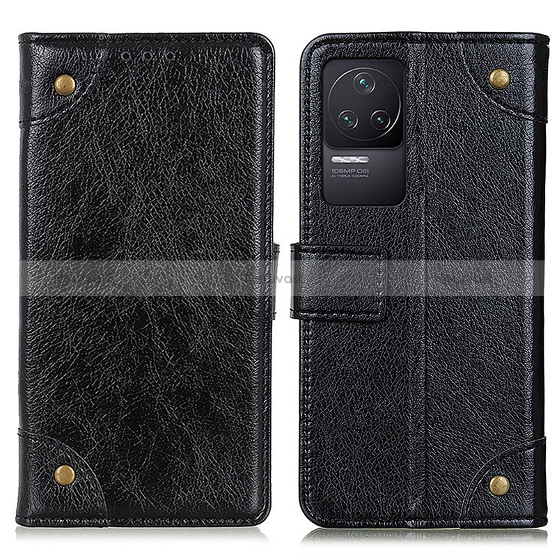 Leather Case Stands Flip Cover Holder K06Z for Xiaomi Redmi K50 5G Black