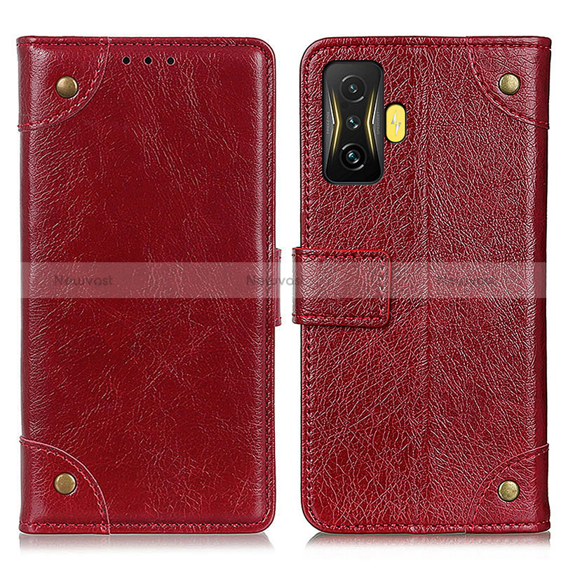 Leather Case Stands Flip Cover Holder K06Z for Xiaomi Redmi K50 Gaming AMG F1 5G