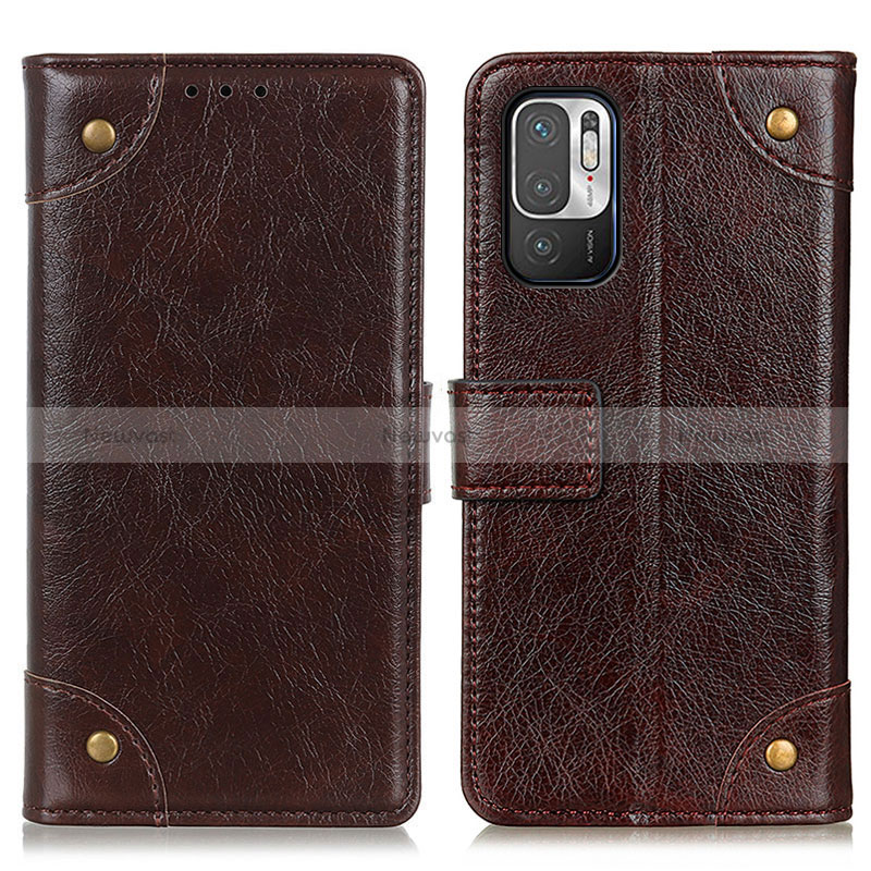 Leather Case Stands Flip Cover Holder K06Z for Xiaomi Redmi Note 10 5G
