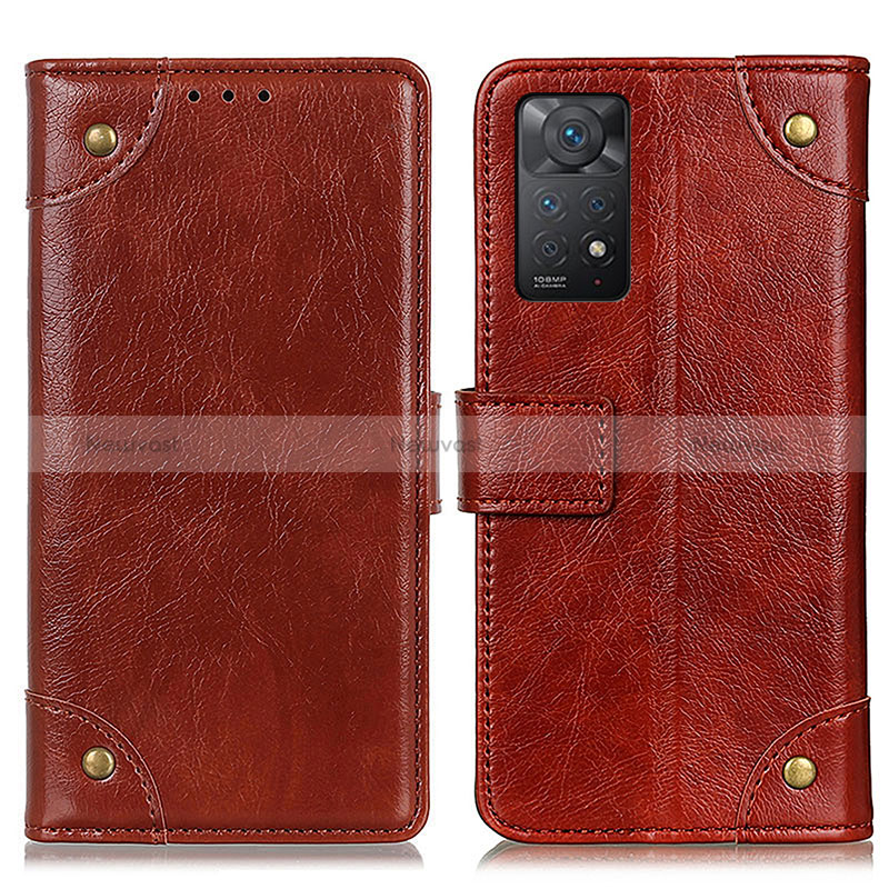 Leather Case Stands Flip Cover Holder K06Z for Xiaomi Redmi Note 11 Pro 4G