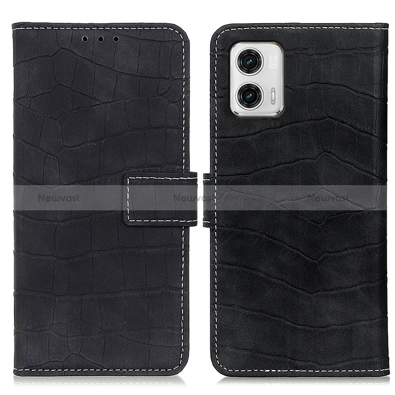 Leather Case Stands Flip Cover Holder K07Z for Motorola Moto G73 5G