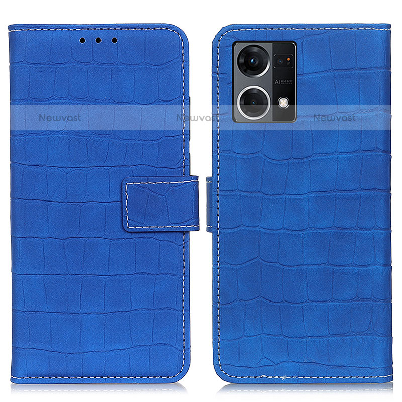 Leather Case Stands Flip Cover Holder K07Z for Oppo F21 Pro 4G