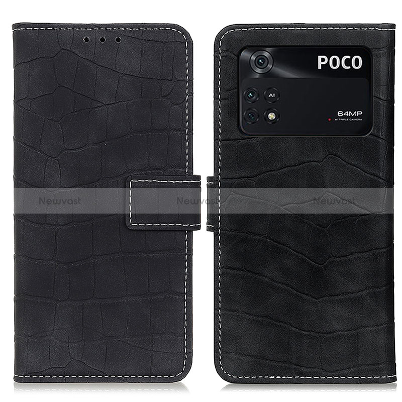 Leather Case Stands Flip Cover Holder K07Z for Xiaomi Poco M4 Pro 4G