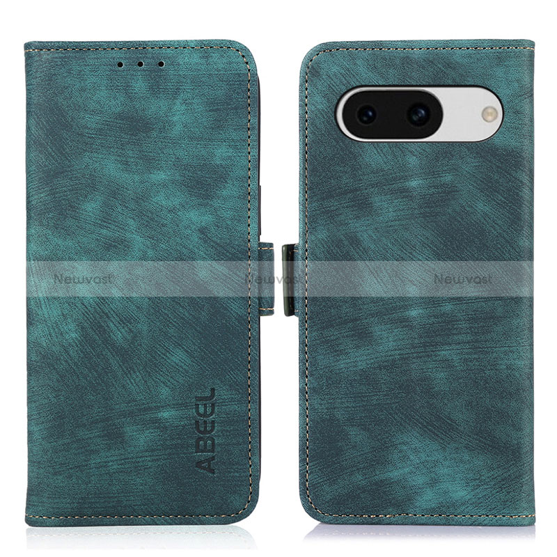 Leather Case Stands Flip Cover Holder K08Z for Google Pixel 8a 5G Green