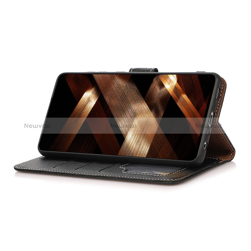 Leather Case Stands Flip Cover Holder K08Z for Motorola Moto E22