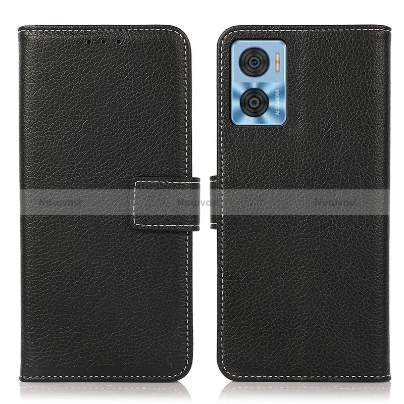 Leather Case Stands Flip Cover Holder K08Z for Motorola Moto E22i