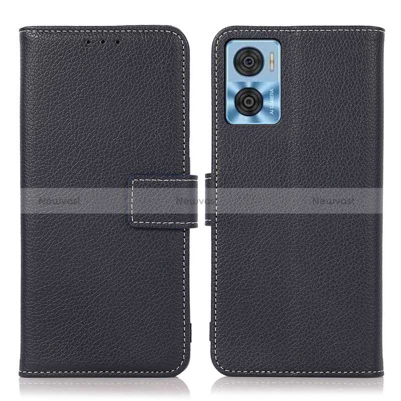 Leather Case Stands Flip Cover Holder K08Z for Motorola Moto E22i